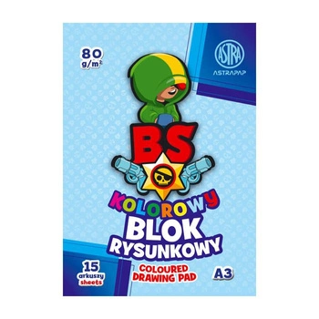 Blok kolorowy barwiony w masie ASTRAPAP A3 80g 15 ark 'BS&Rabbit'