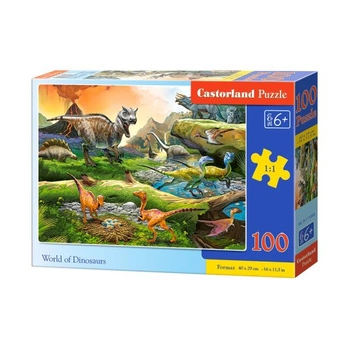 Castorland Puzzle 100 B-111084 World of Dinosaurs