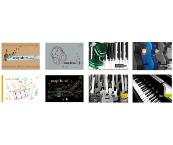 Zeszyt do nut, 16 kartek, pięciolinia, A5, Interdruk