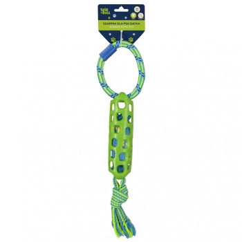 Zabawka dla psa Szarpak 40 cm z z gumową siatką zielony TRIK&ROLL 560707