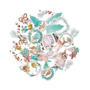 KSZTAŁTY PAPIEROWE, JOLLY CHRISTMAS 44 SZT.