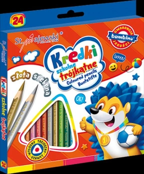 Kredki szkolne trójkątne, 24 kolory