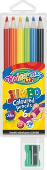 KREDKI 6KOLORÓW OKRĄGŁE JUMBO OŁÓWKOWE