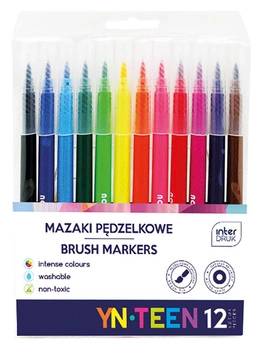  Interdruk Mazaki pędzelkowe 12 kolorów