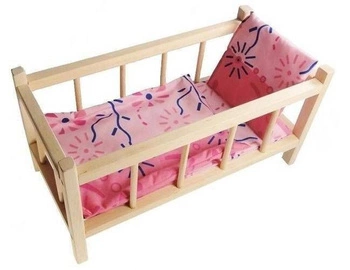 ŁÓŻECZKO DUŻE drewniane BEZ BALDACHIMU