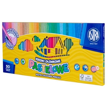 KREDKI 50 KOLORÓW PASTELOWE OŁÓWKOWE