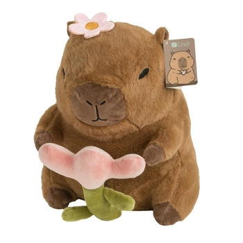 PLUSZOWA KAPIBARA Z KWIATEM 27 CM