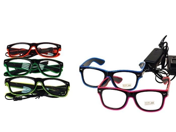 okulary z podświetlanymi oprawkami LED, na baterie 2xAA; PPB