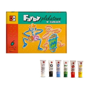 Farby 6kol tuba 30ml zestaw