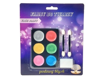 farby do malowania twarzy, perłowe; 20x17cm