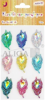 Dżety JET-1121 kryształki samoprzylepne pawie oczka, mix kol., rozm. 3