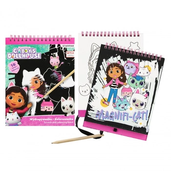 Zestaw kreatywny wydrapywanka z kolorowanką Gabbys Dollhouse STARPAK 552510