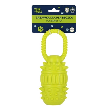 Zabawka dla psa Beczka 20 cm z uchwytem zielona TRIK&ROLL 560863
