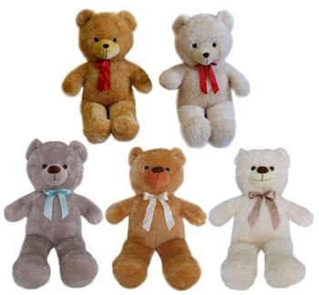 Miś pluszowy z kokardą 105cm mix kolorów Sun-Day