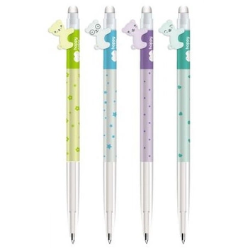Długopis wymazywalny Hello Bears, automatyczny, 0.5mm, niebieski,  Happy Color