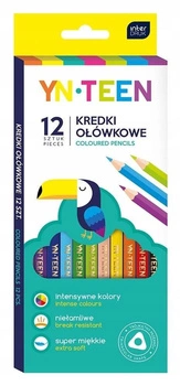 Kredki ołówkowe trojkątne 12 kolorów, Yn Teen