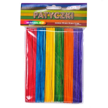 Patyczki PK-3335 6 kolorów op.60szt. 150X18X1,6mm