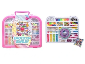 Zestaw do robienia biżuterii DIY w walizce, rozm opak: 31x28x6cm