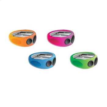 Temperówka podwójna Tetis do cienkich i grubych kredek