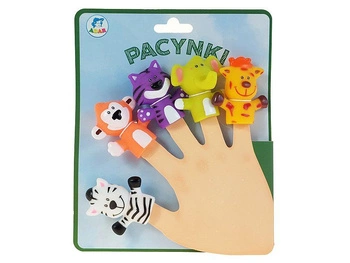 zestaw 5 pacynek na palce, zwierzątka; 20x16,5x4,5cm, B/C