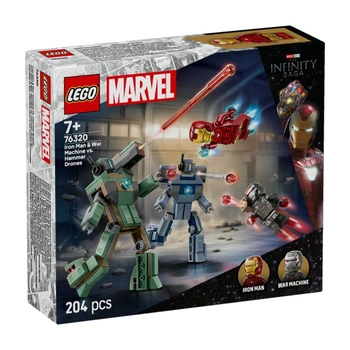 Klocki Lego Super Heroes Marvel - Iron Man i War Machine kontra drony Hammera 76320