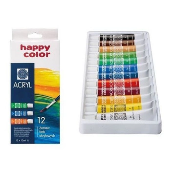 Farby akrylowe Zestaw 12 kolorów 12ml
