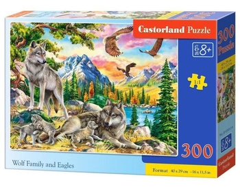 Puzzle 300 el. Wolf Family And Eagles