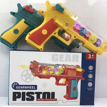 Pistolet B/O GEAR, 19,5x4,5x12,5cm, światło, dźwięk