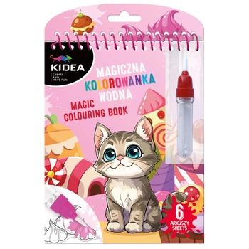 MAGICZNA WIELORAZOWA KOLOROWANKA WODNA P KIDEA (kotki)
