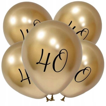 Balony Beauty&Charm 40, platynowe j. złote, 12'/ 5 szt.