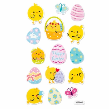 NAKLEJKI Z PIANKI ŚWIECĄCE W CIEMNOŚCI - KURCZACZKI