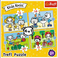 PUZZLE 4W1 DZIEŃ KICI KOCI