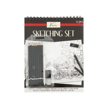 SZKICOWNIK Z PODKŁADKĄ, ZESTAW DO RYS.12 EL./8715427113876