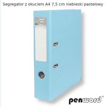SEGREGATOR Z OKUCIEM A4 7,5 cm NIEBIESKI PASTELOWY
