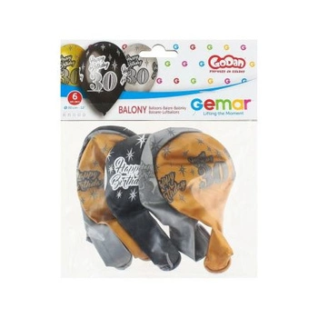 BALONY PREMIUM METALIK HAPPY 30 6SZTUK