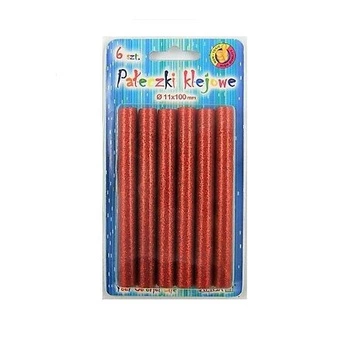 KLEJ 11MM 6SZTUK CZERWONY DO PISTOLETU