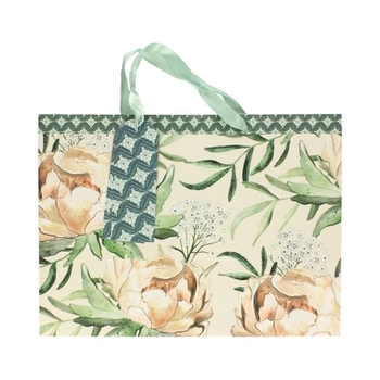 Torebki papierowe PIWONIE, XL 31x12x42 POZIOMA, 5szt./op.