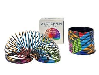 sprężyna tęczowa, metaliczna 7,5x6,5cm