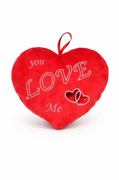 Serce z napisem 'You LOVE Me' i błyszczącymi serduszkami, 37cm Walentynka