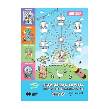 Blok małego artysty z kapibarami A4 120g, 8 ark.