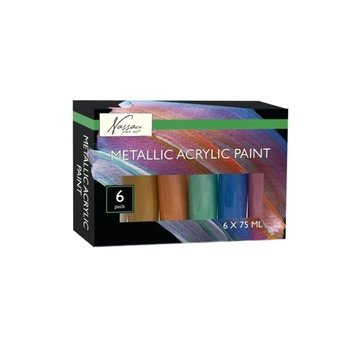 FARBY AKRYL. METALICZNE 6x75ml/ 8720257134595