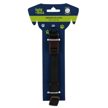 Obroża dla psa 1,5 cm czarna TRIK&ROLL 560693