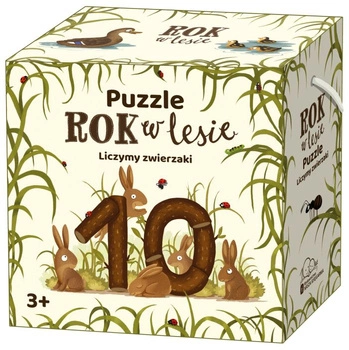 Książeczka Puzzle Rok w lesie Liczymy zwierzaki