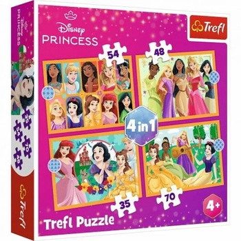 PUZZLE 4W1 DISNEY PRINCESS