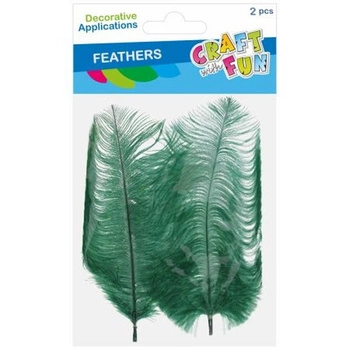 OZDOBA DEK PIÓRKA 15-20CM 2SZT ZIEL CF 12 864