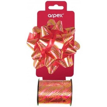 Zestaw do dekoracji prezentów w paski czerwony