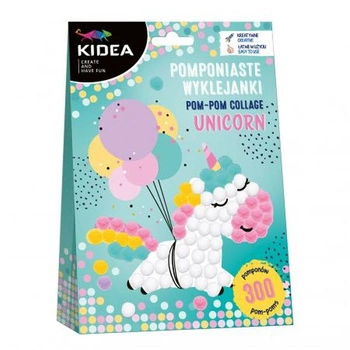 POMPONIASTE WYKLEJANKI UNICORN KIDEA