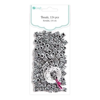 KORALIKI 124SZT LITERKI SREBR