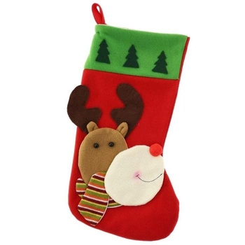 Skarpeta świąteczna na prezenty RENIFER W SZALIKU
