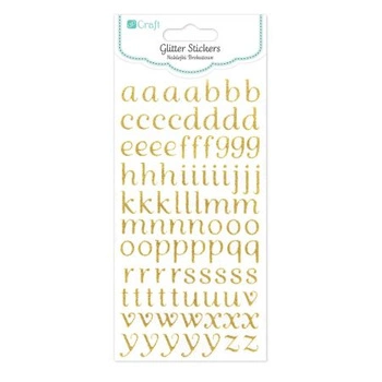 NAKLEJKI BROKAT ALFABET 90SZTUK